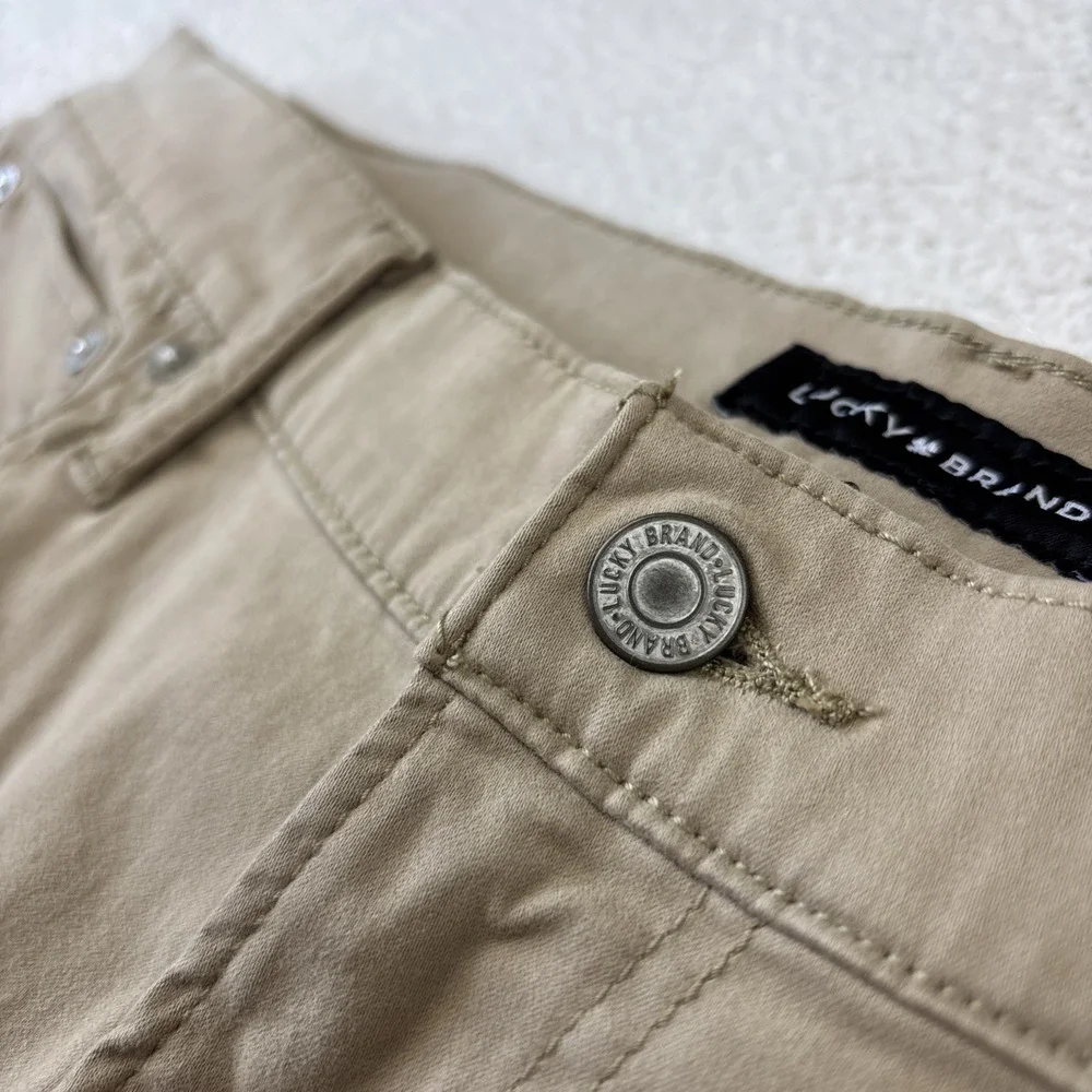 NEW LUCKY BRAND 223 Straight Leg 5-Pocket Pants Mens 40/32 Khaki Tan Stretch NWT